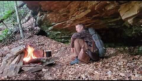 Old School Survival Camping - No Tent, No Sleeping Bag - Exploring Appalachia